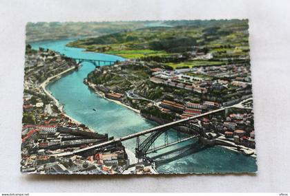 AB439, Cpm, Porto, pontes de D. Luiz e de D. Maria sobre o Douro, Portugal
