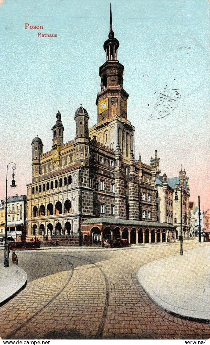 Posen Ansicht Rathaus Feldpostkarte 1915