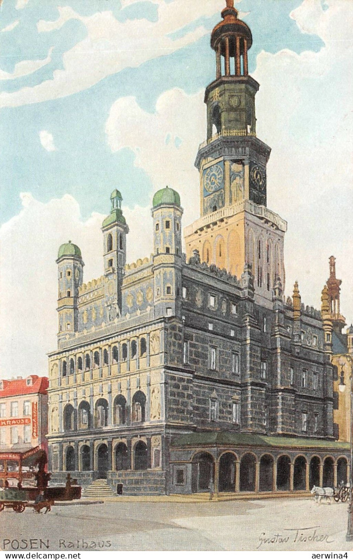 Posen Rathaus Postkarte