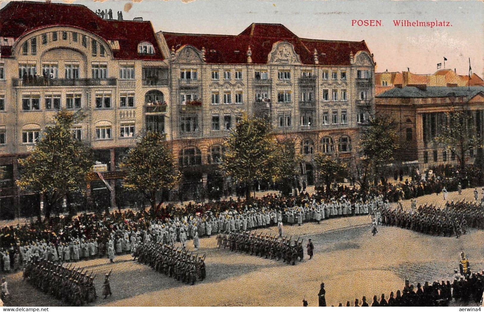 Posen Wilhelmsplatz Feldpostkarte 1917