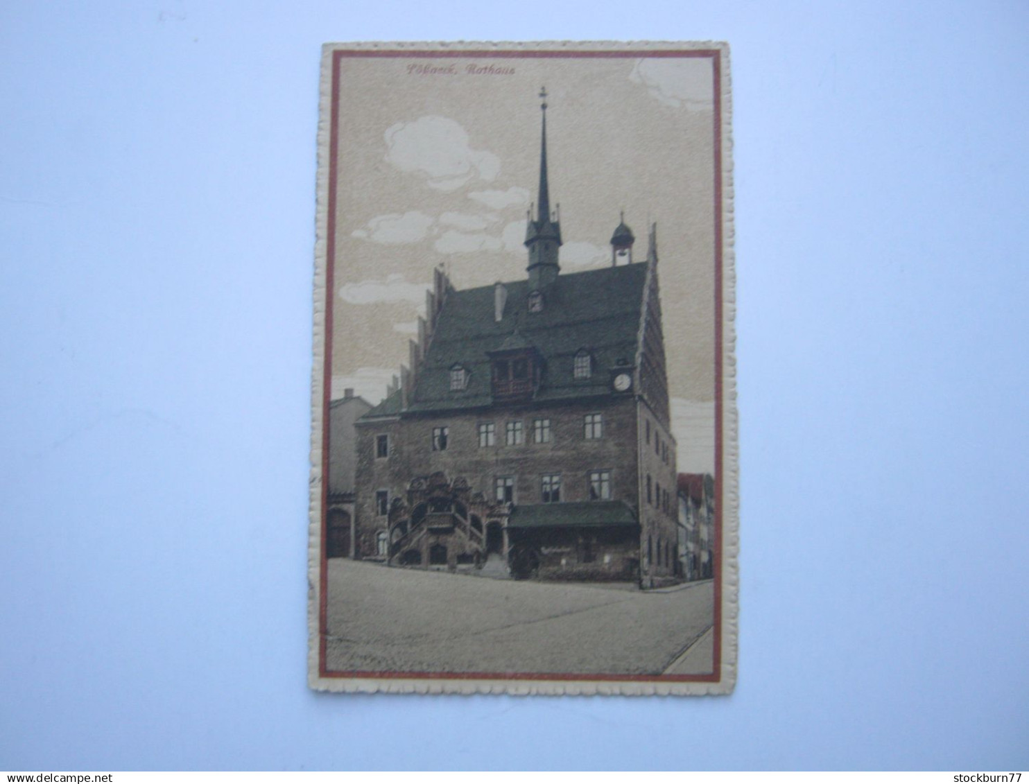 Pössneck , Schöne   Karte um 1916