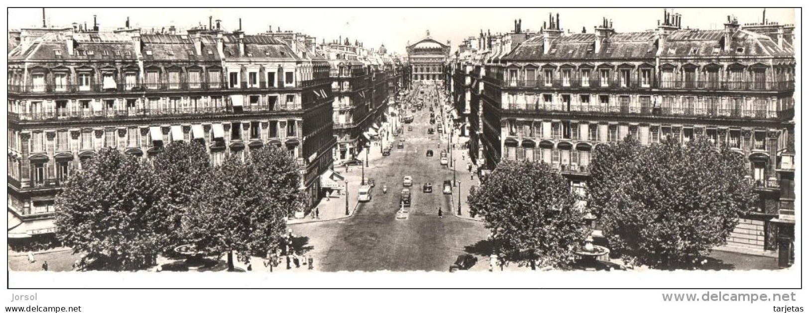 POSTAL     119.-  PARIS  -FRANCIA-  PLAZA DEL TEATRO-FRANCÉS Y AV. DE LA OPERA  (EDIC. DEL GLOBO)