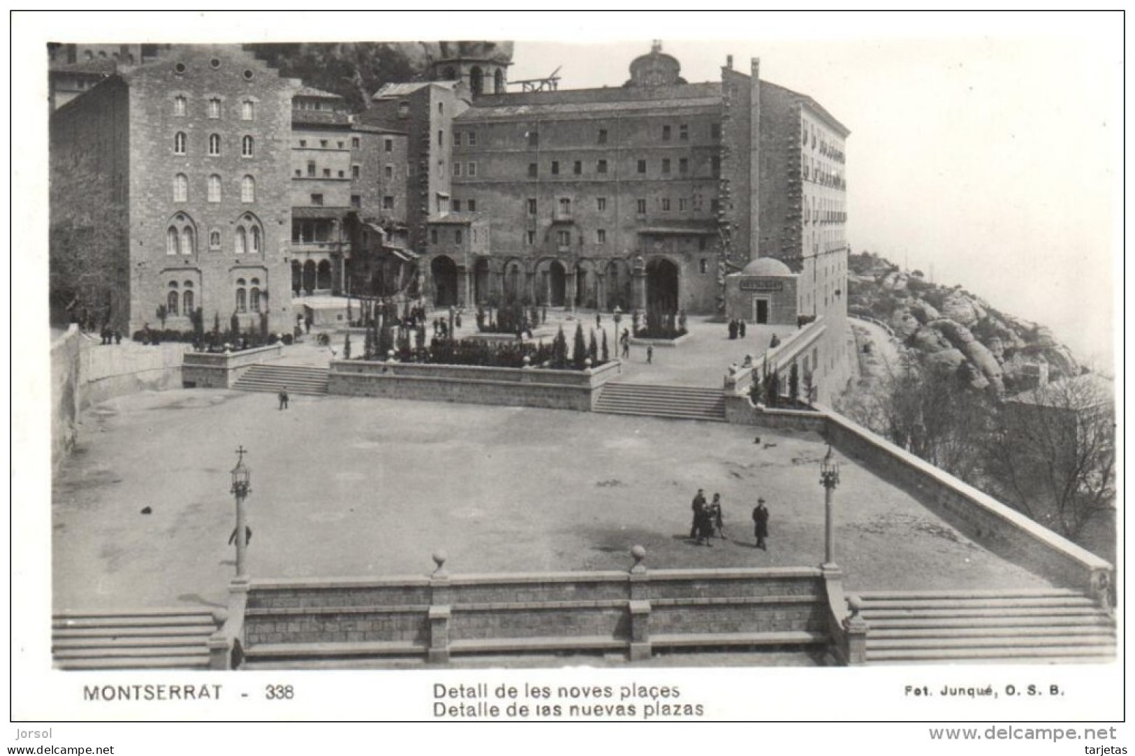 POSTAL   338 .-  MONTSERRAT  -BARCELONA-  DETALLE DE LAS NUEVAS PLAZAS  (FOTO JUNQUÉ O.S.B.)