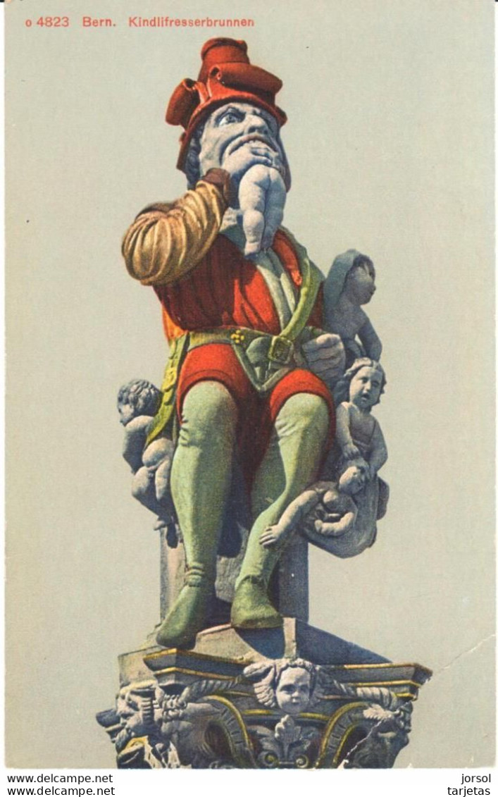 POSTAL  BERNA  -SUIZA  -KINDLIFRESSERBRUNNEN