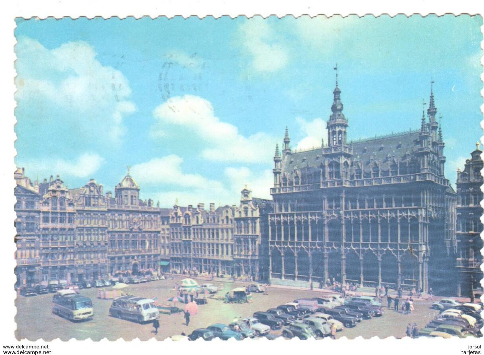 POSTAL   BRUSELAS - BELGICA  - GRAN PLAZA Y LA CASA DEL REY ( GRAND PLACE ET LE MAISON DU ROI )