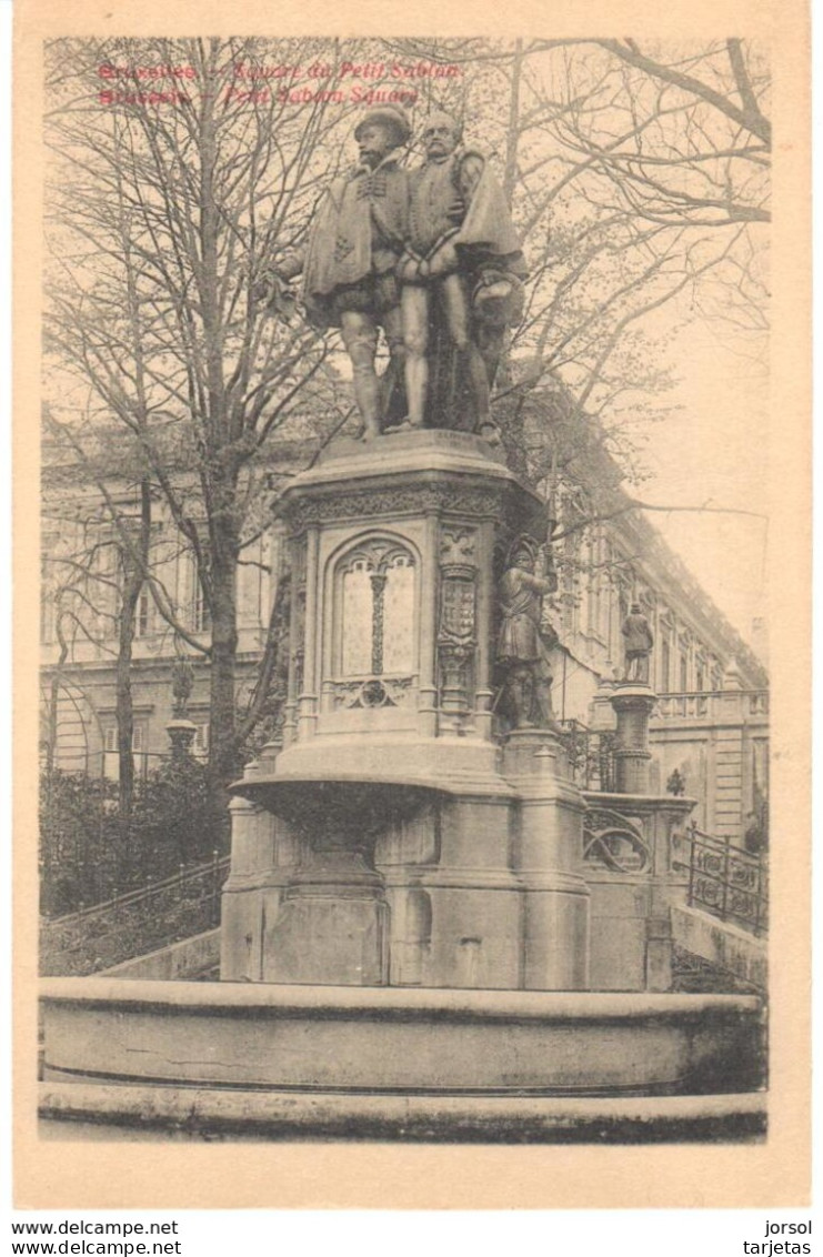 POSTAL     BRUSELAS  -BELGICA  - PLAZA DEL PETIT SABION  (SQUARE DU PETIT SABION)