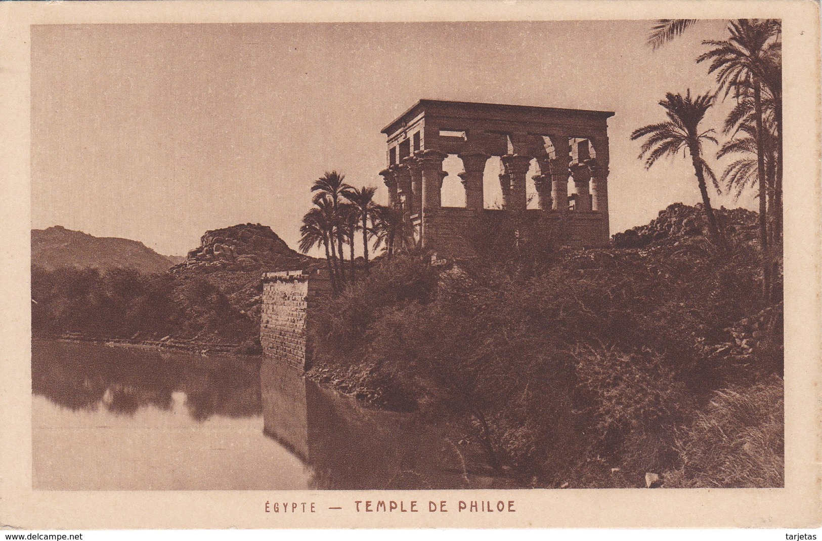 POSTAL DE EGIPTO DEL TEMPLE DE PHILOE (BRAUN & Cie)