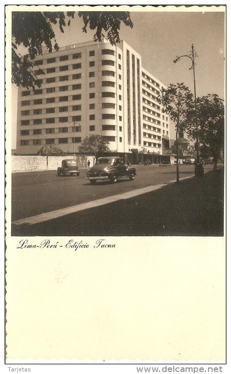POSTAL DEL EDIFICIO TACNA DE LIMA EN PERU  (UDO SCHACK)