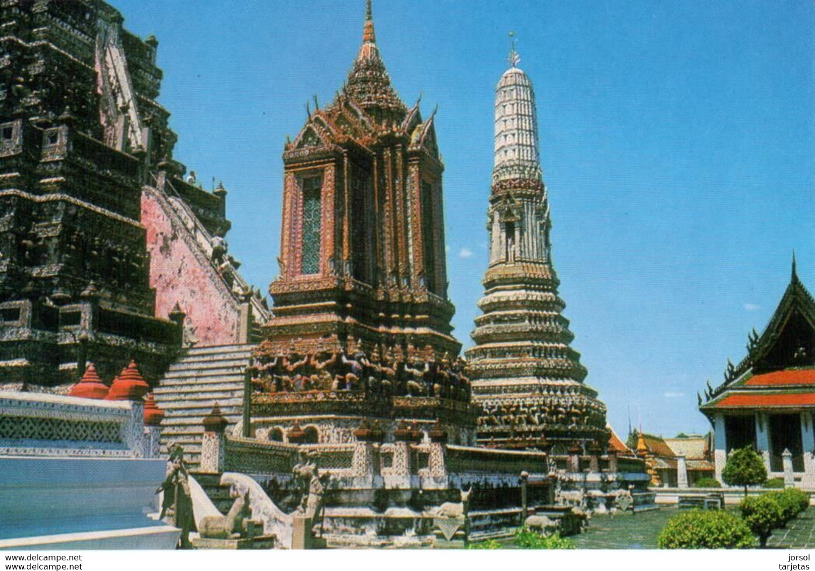 POSTAL    DHONBURI -THAILAND  -INSIDE THE WAD ARUN (TEMPLE OF DAWN)