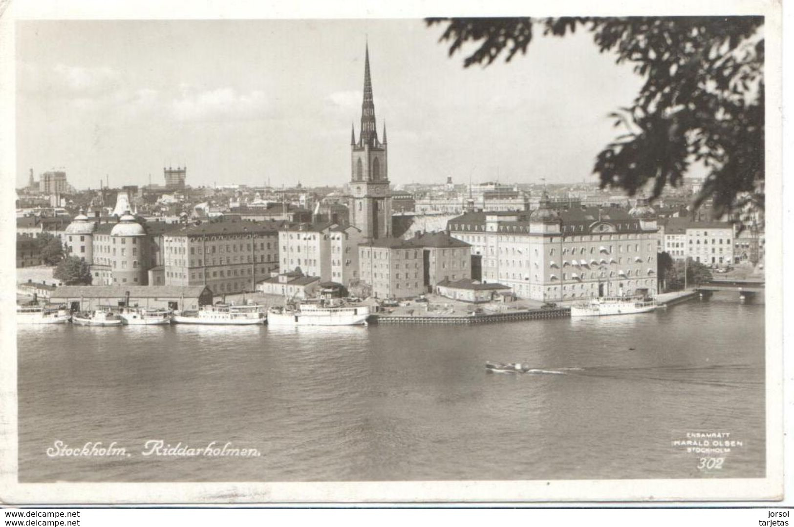 POSTAL   ESTOCOLMO (STOCKHOLM) SUECIA  - RIDDARHOLMEN