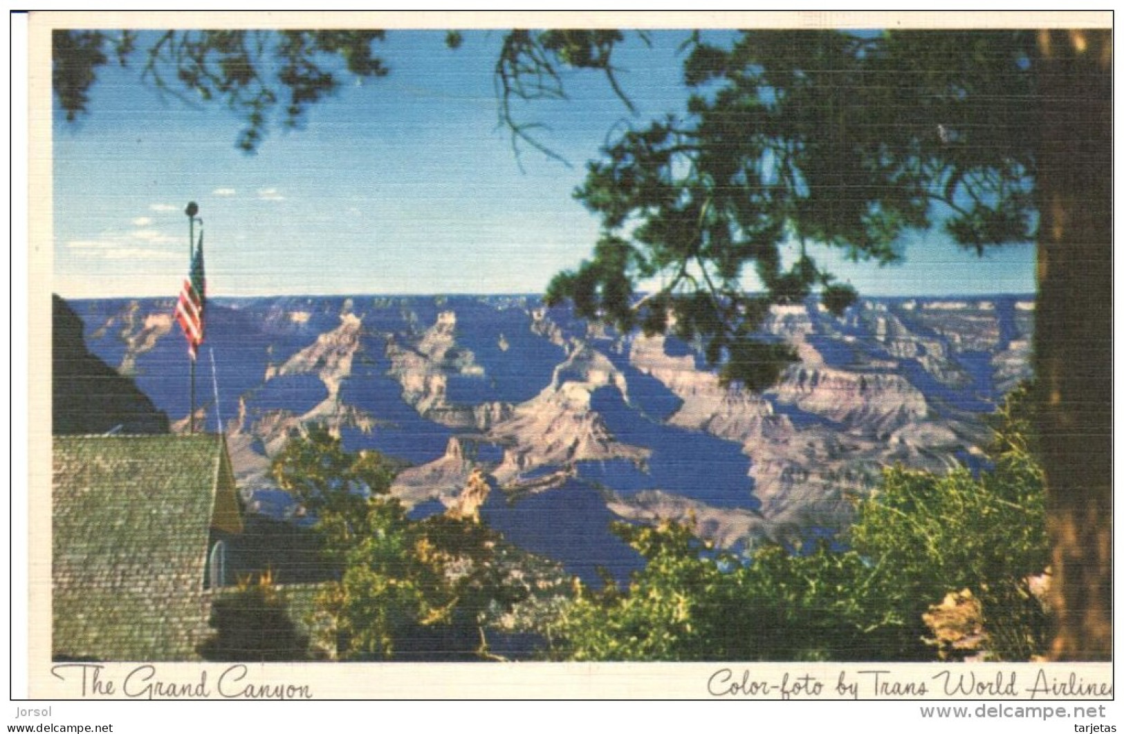 POSTAL    GRAN CAÑON DEL COLORADO EN  ARIZONA -   EE.UU.   -VISTA DESDE EL AIRE