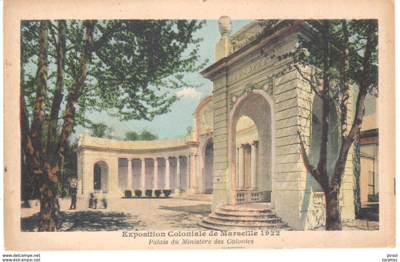 POSTAL    MARSEILLE  -FRANCE  -EXPOSITION COLONIALE DE MARSEILLE 1922 -PALAIS DU MINISTÉRE DES COLONIES