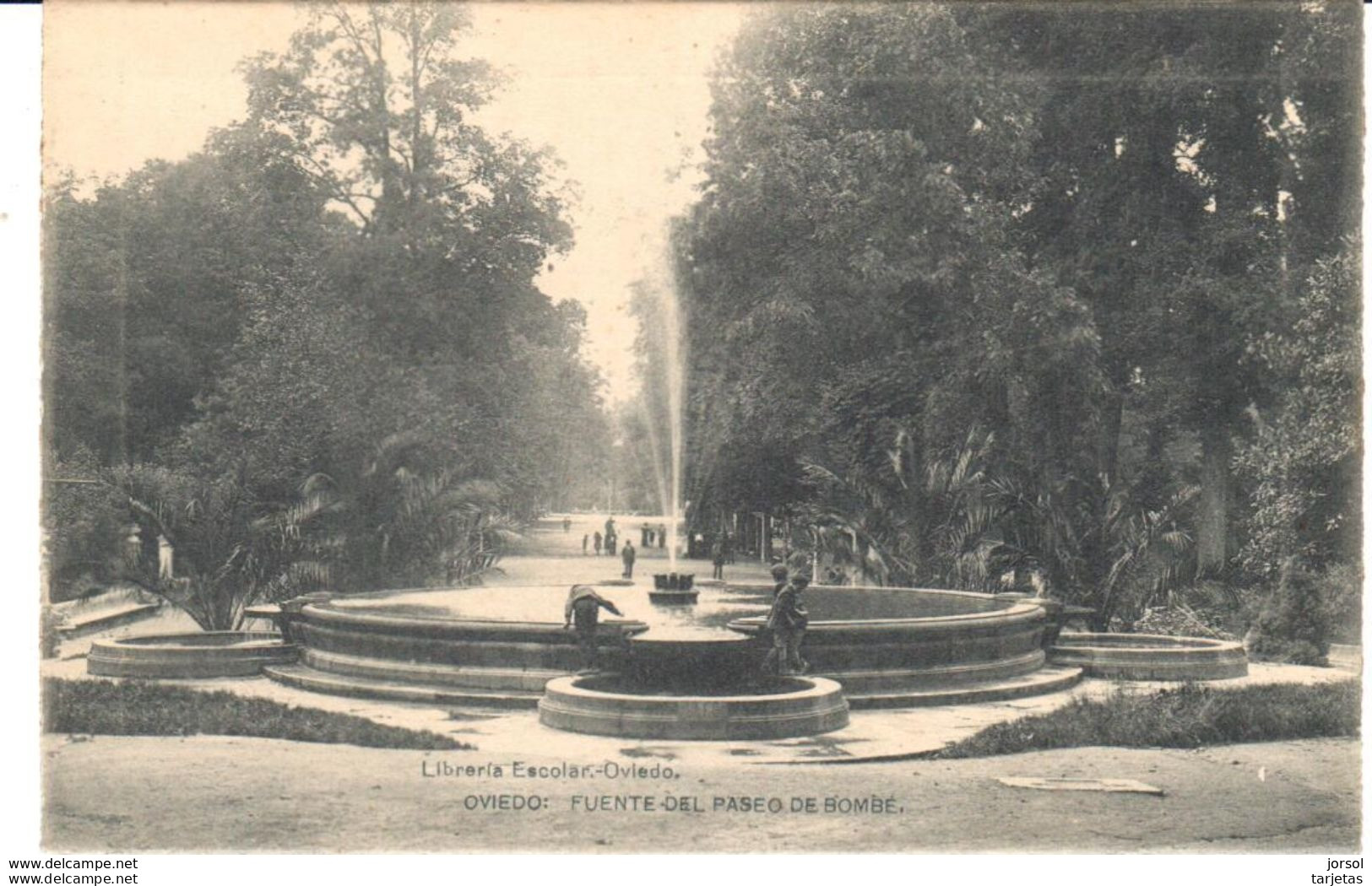 POSTAL  - OVIEDO  -ASTURIAS  - FUENTE DEL PASEO DE BOMBÉ