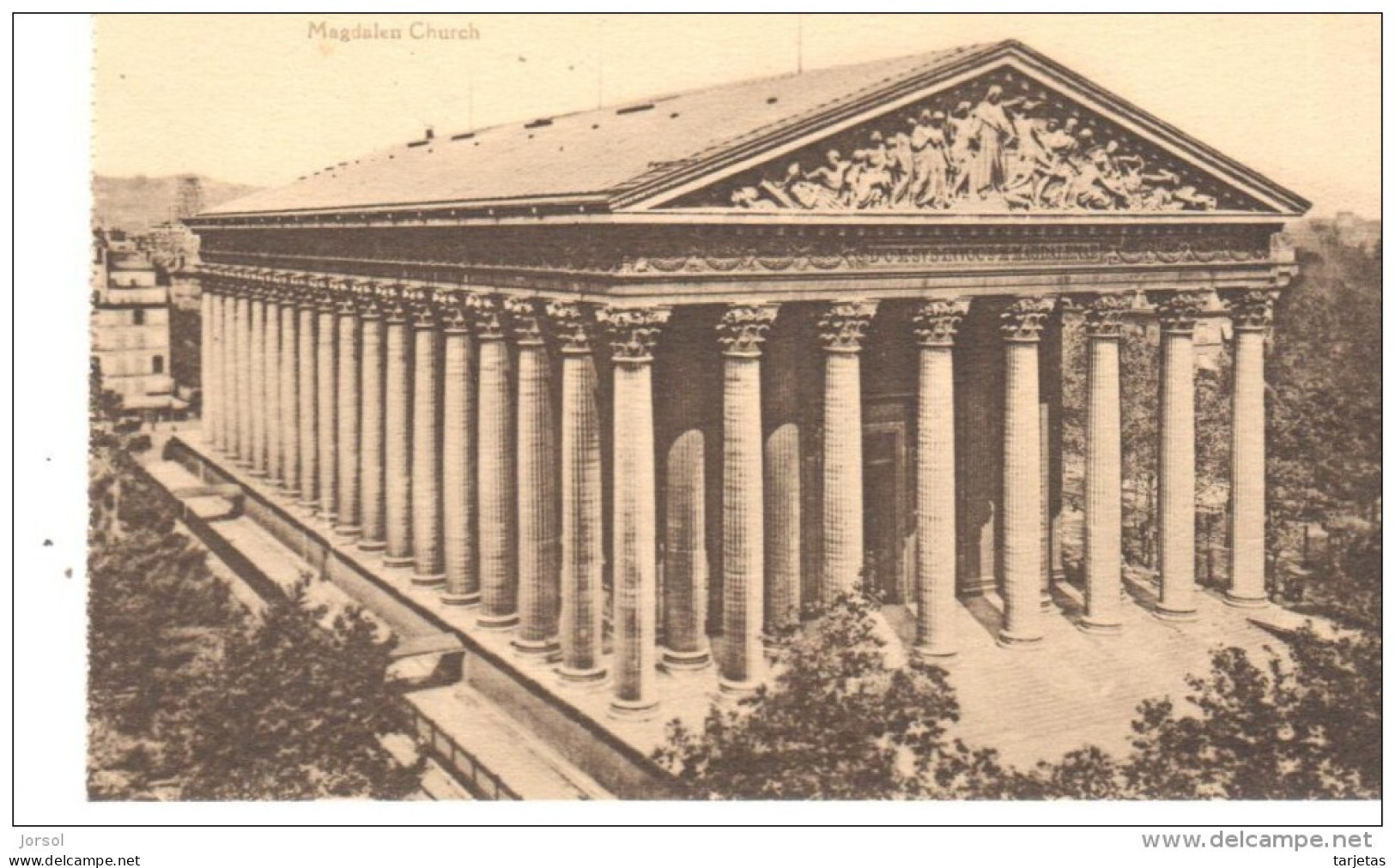 POSTAL   PARÍS  -FRANCIA -   LA MADELEINE  ( MAGDALEN CHURCH )