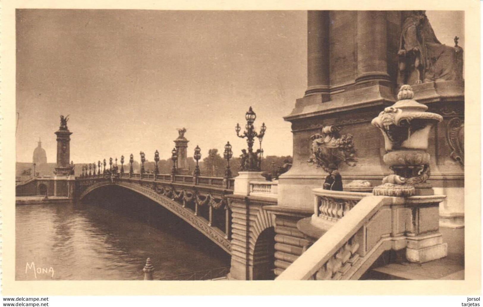 POSTAL  PARIS  -FRANCIA  -LE PONT ALEXANDRE III CONSTRUIT DE 1876 A 1900 -LES PETITS TABLEAUX DE PARIS