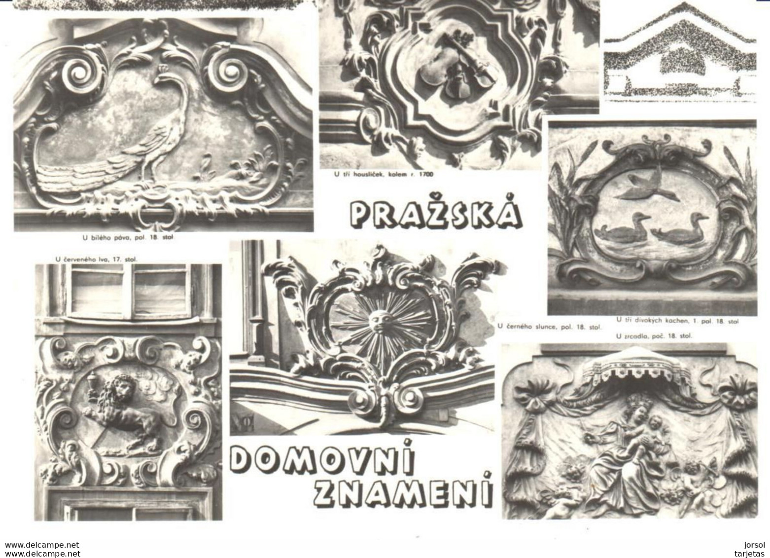 POSTAL   PRAZSKA (PRAGA)  -REPÚBLICA CHECA  - DOMOVNI ZNAMENI (SIGNOS DE CASA)