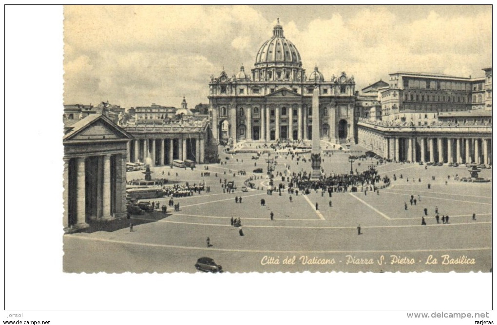 POSTAL  ROMA -  CIUDAD DEL VATICANO -PLAZA SAN PEDRO -LA BASILICA