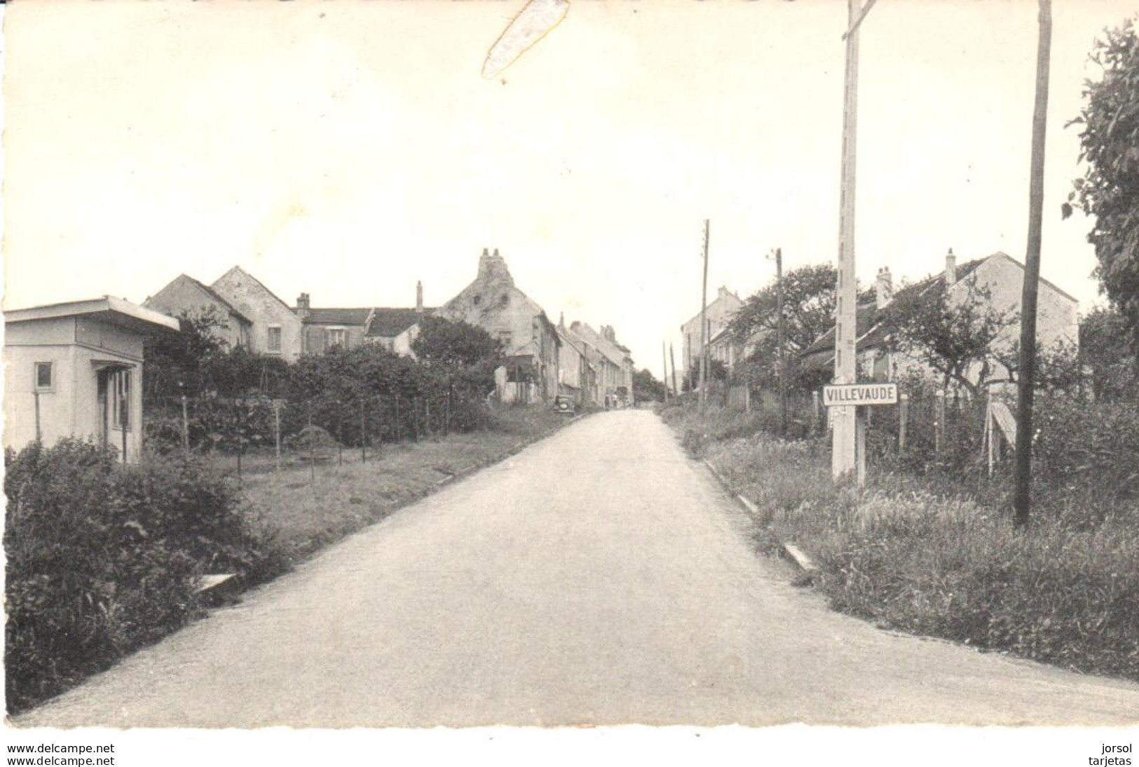 POSTAL   VILLEVAUDE  -FRANCIA  - ENTRADA DEL PAIS  (ENTRÉE DU PAYS)