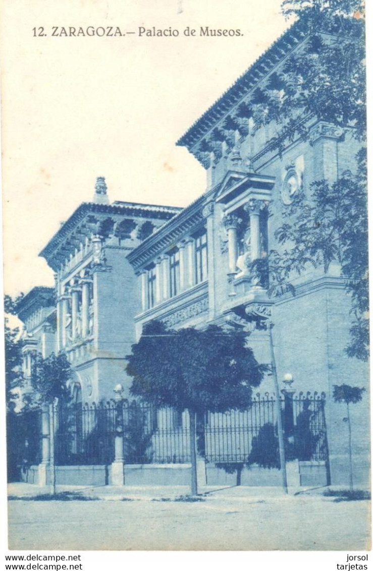 POSTAL   ZARAGOZA  -ESPAÑA  - PALACIO DE MUSEOS