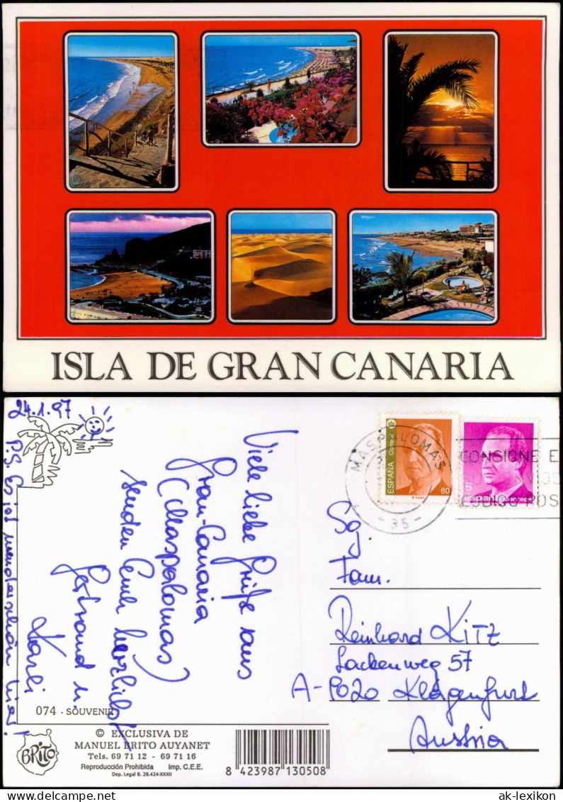 Postale Gran Canaria Gran Canaria Mehrbildkarte 1982