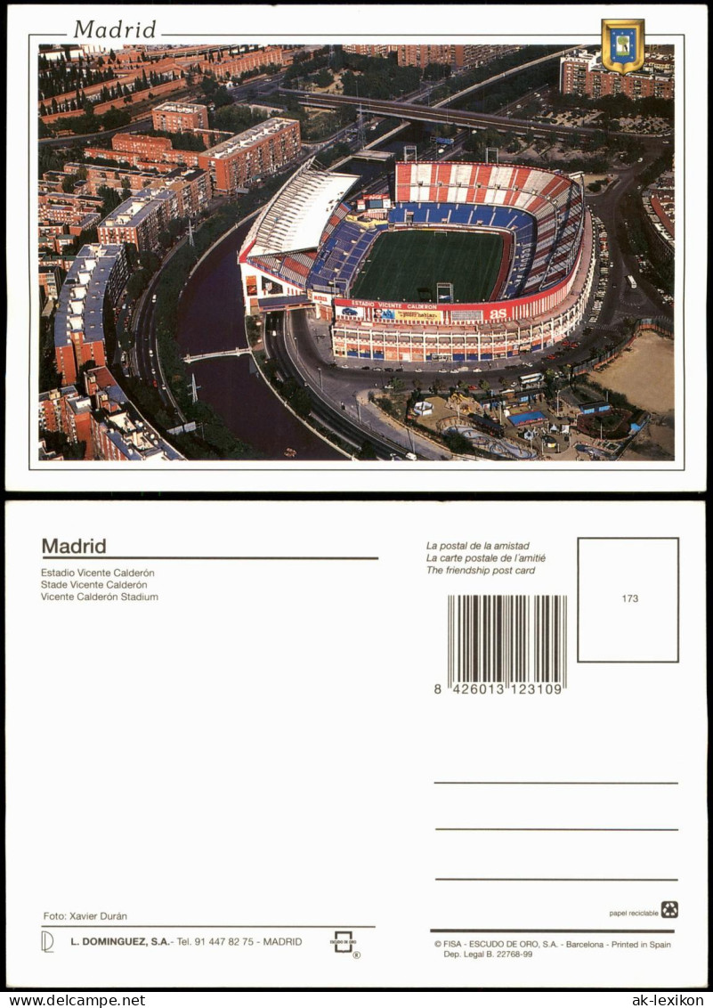 Postales Madrid ESTADIO VICENTE CALDERON Luftbild 2003