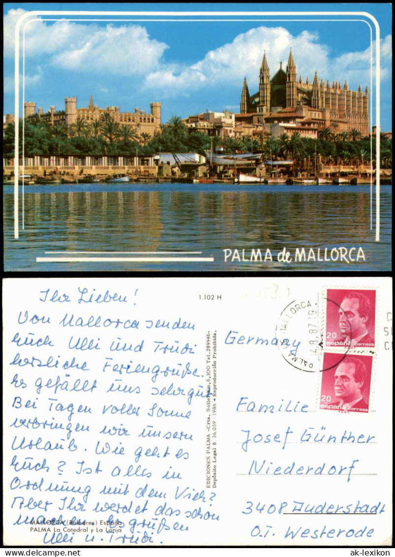 Postales Palma ( de Mallorca) Kathedrale "La Seu" PALMA de MALLORCA 1987