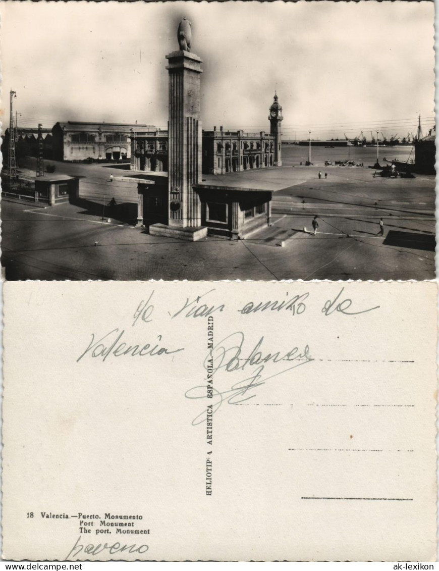 Postales Valencia València Puerto The port (Hafen-Gebäude) 1940