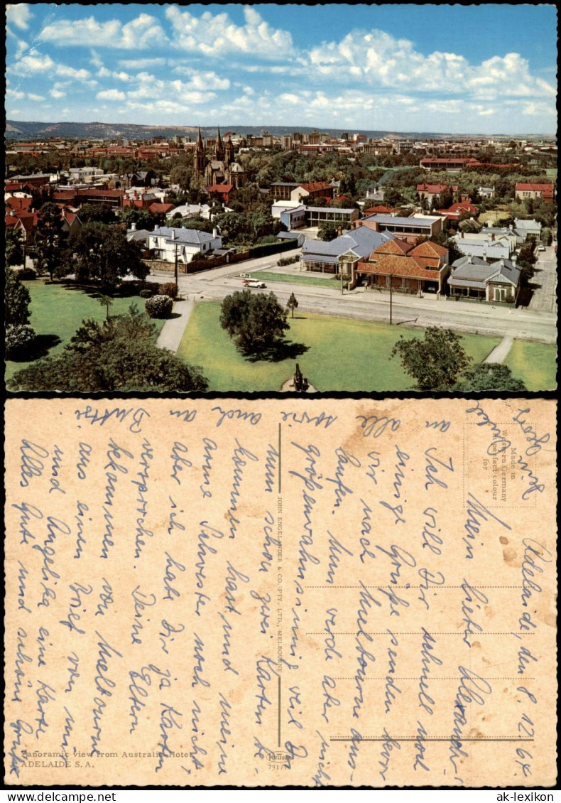 Postcard Adelaide Panorama-Ansicht 1964