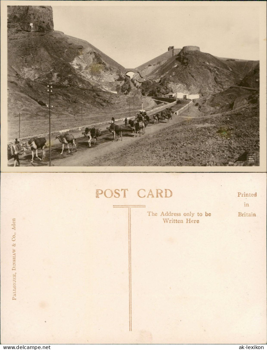 Postcard Aden Jemen عدن Caravane - Stadtmauer 1926