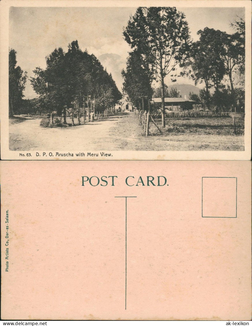 Postcard Arusha Meru View. Tansania Deutsch-Ostafrika Kolonie 1920