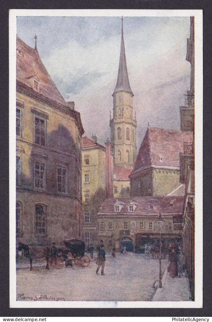 Postcard, Austria Vienna, Michaelerkirche