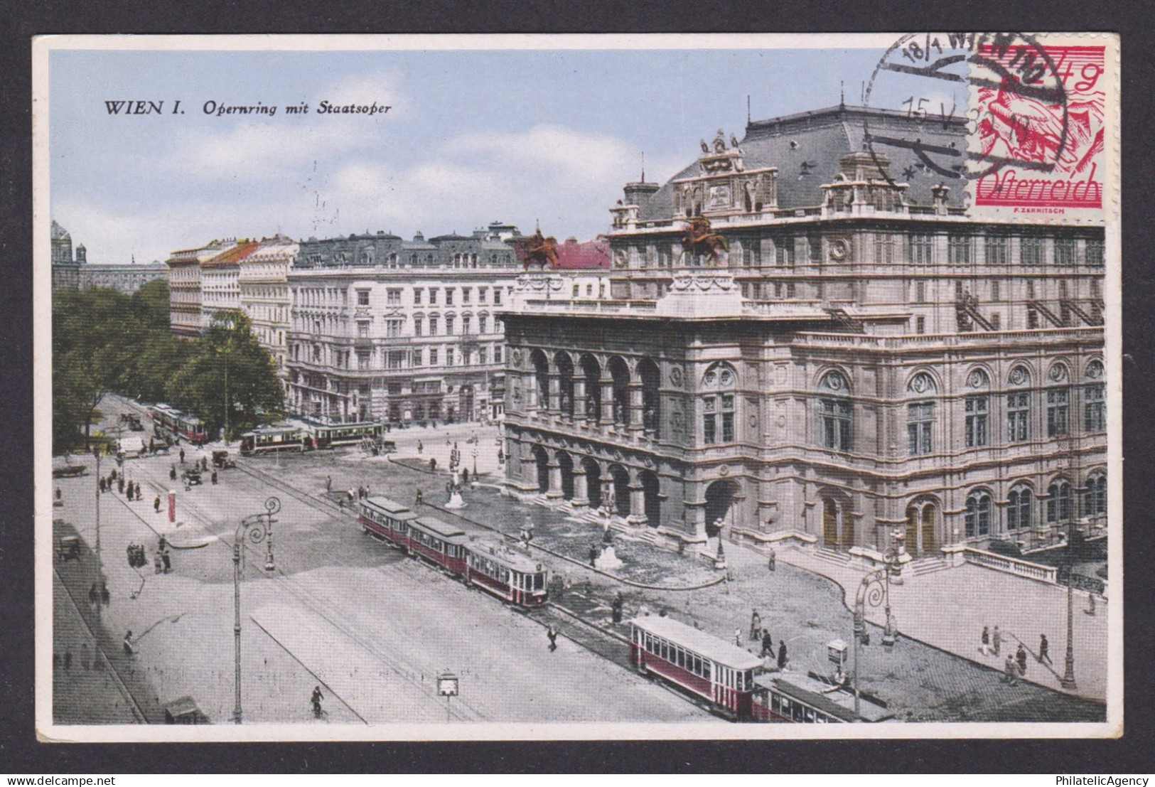 Postcard, Austria Vienna, Opernring mit Staatsoper