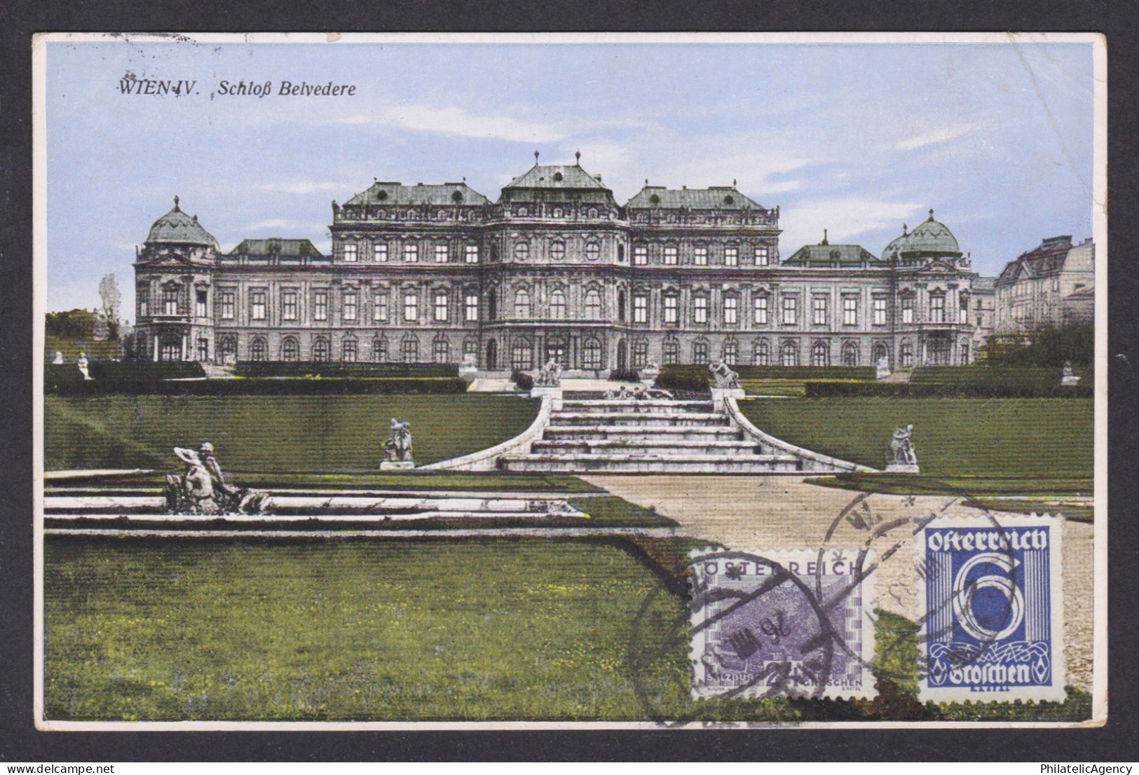 Postcard, Austria Vienna, Schloss Belvedere