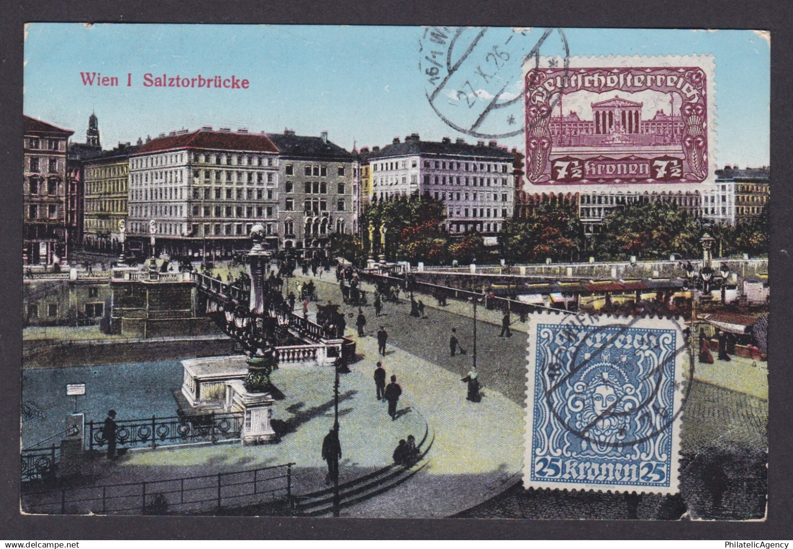 Postcard, Austria Vienna, Wien I Salztorbrücke