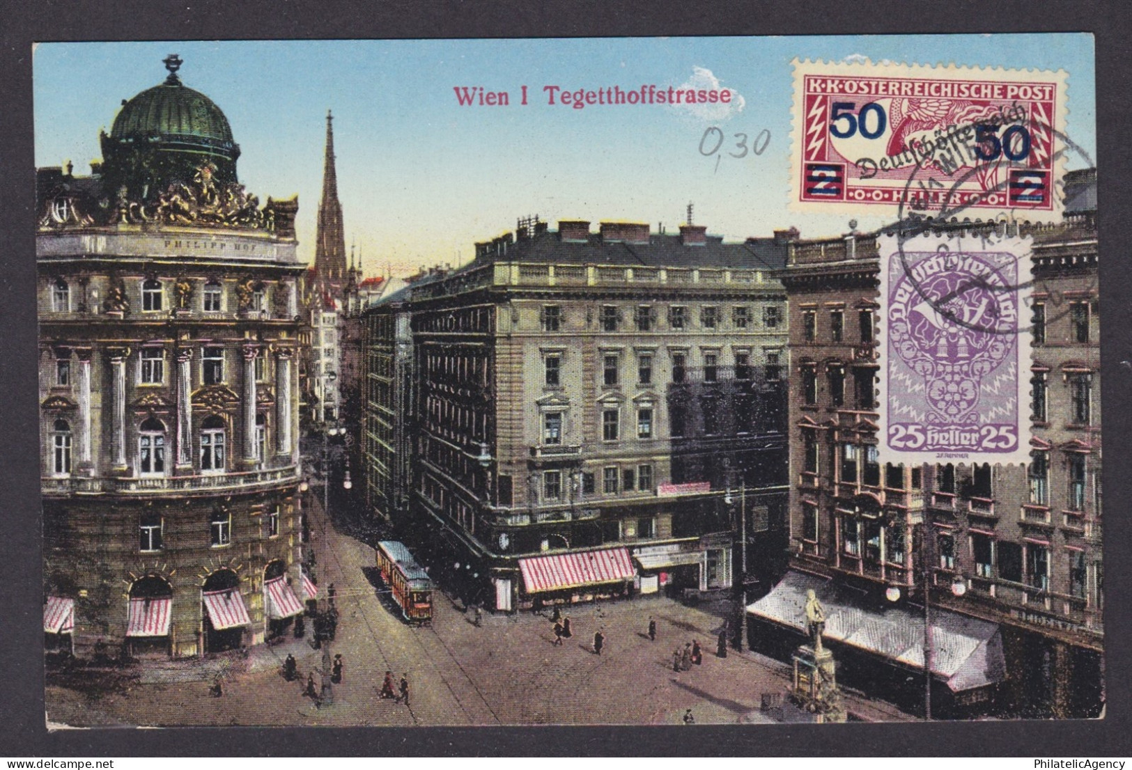 Postcard, Austria Vienna, Wien I Tegetthoffstrasse