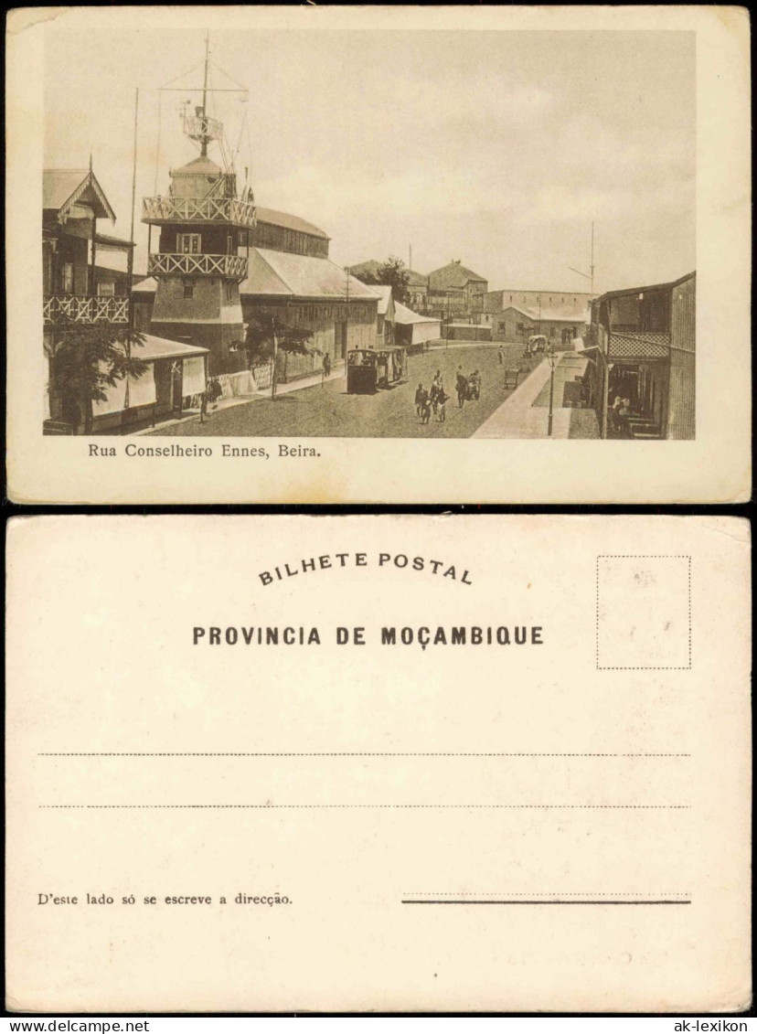Postcard Beira Mozambique Rua Conselheiro Ennes 1905  Afrika Mosambik