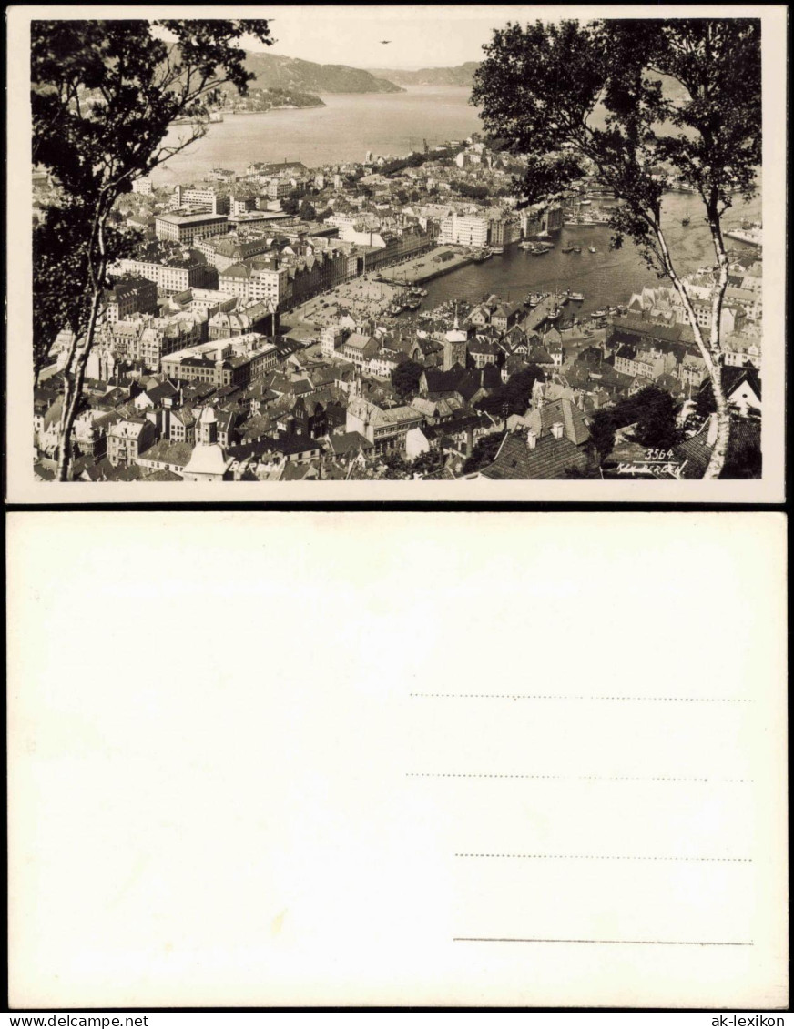 Postcard Bergen Bergen Blick auf die Stadt 1932