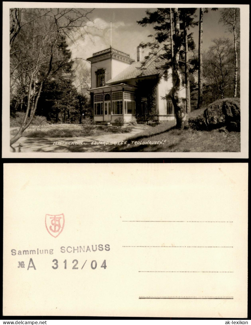 Postcard Bergen Bergen Eduard Griegs Troldhaugen 1928