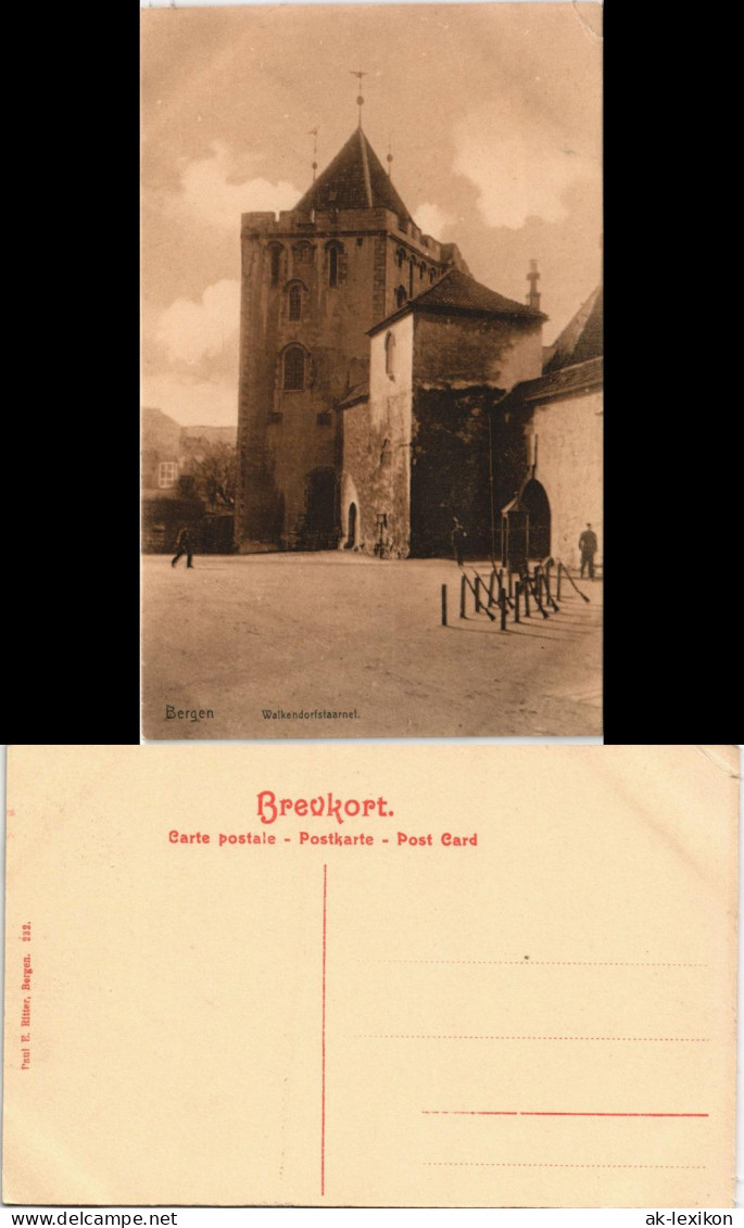 Postcard Bergen Bergen Partie am Walkendorfstaarnet 1911