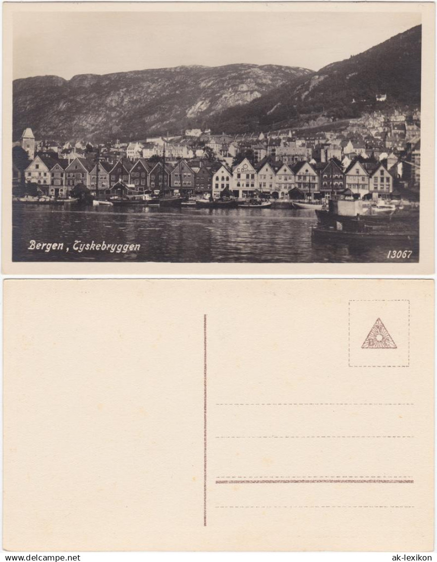 Postcard Bergen Bergen Stadt- Tyskebryggen 1929