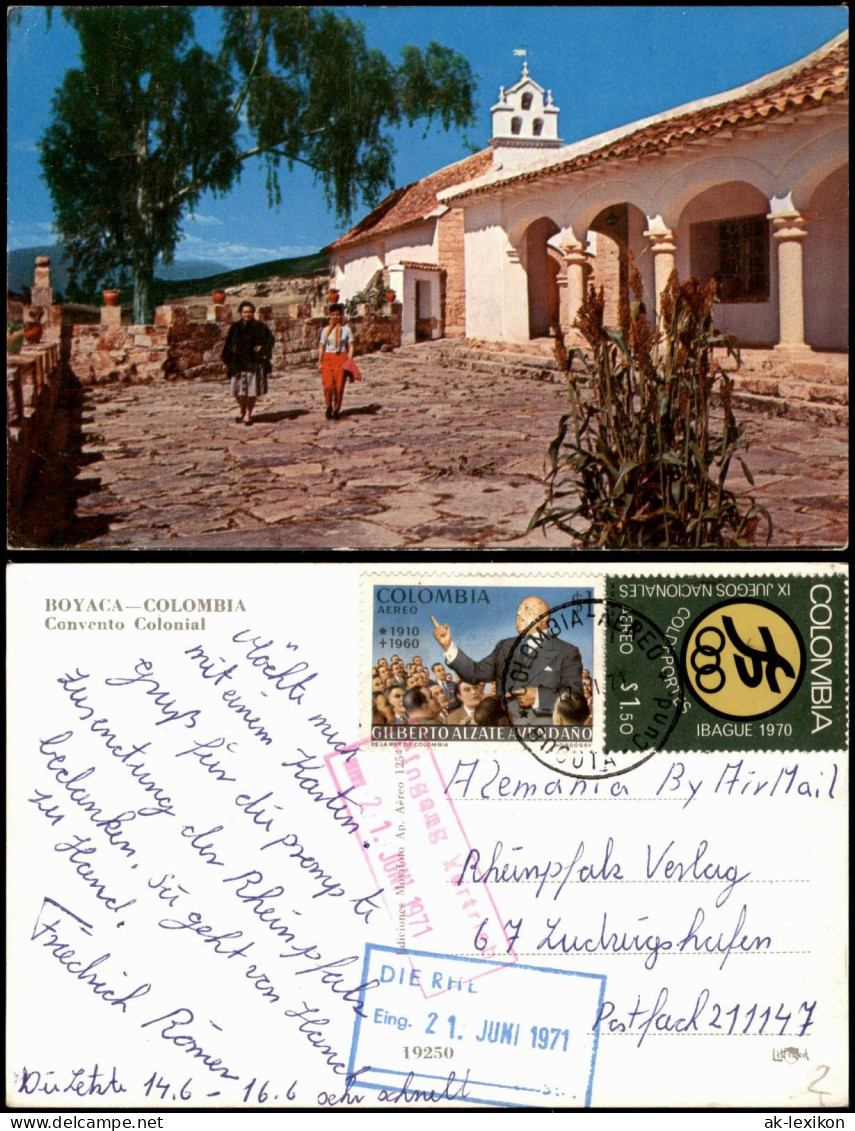 Postcard Boyacá Convento Colonial, Boyacá 1970