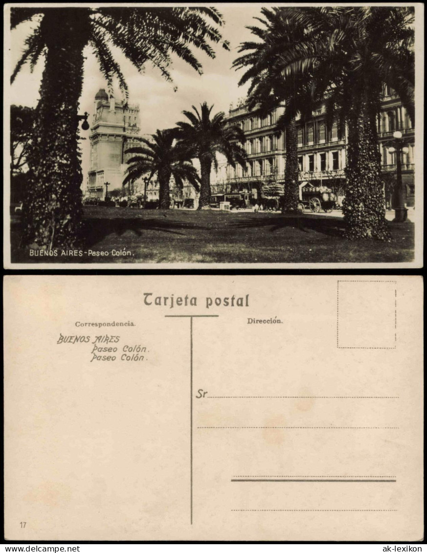 Postcard Buenos Aires Paseo Colón. 1932  Argentinien Argentina