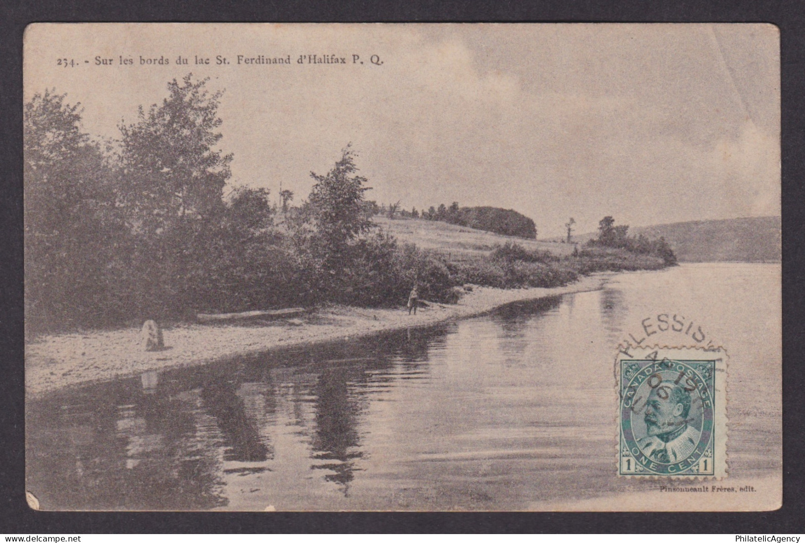Postcard, CANADA, Halifax, On the banks of St. Ferdinand's Lake