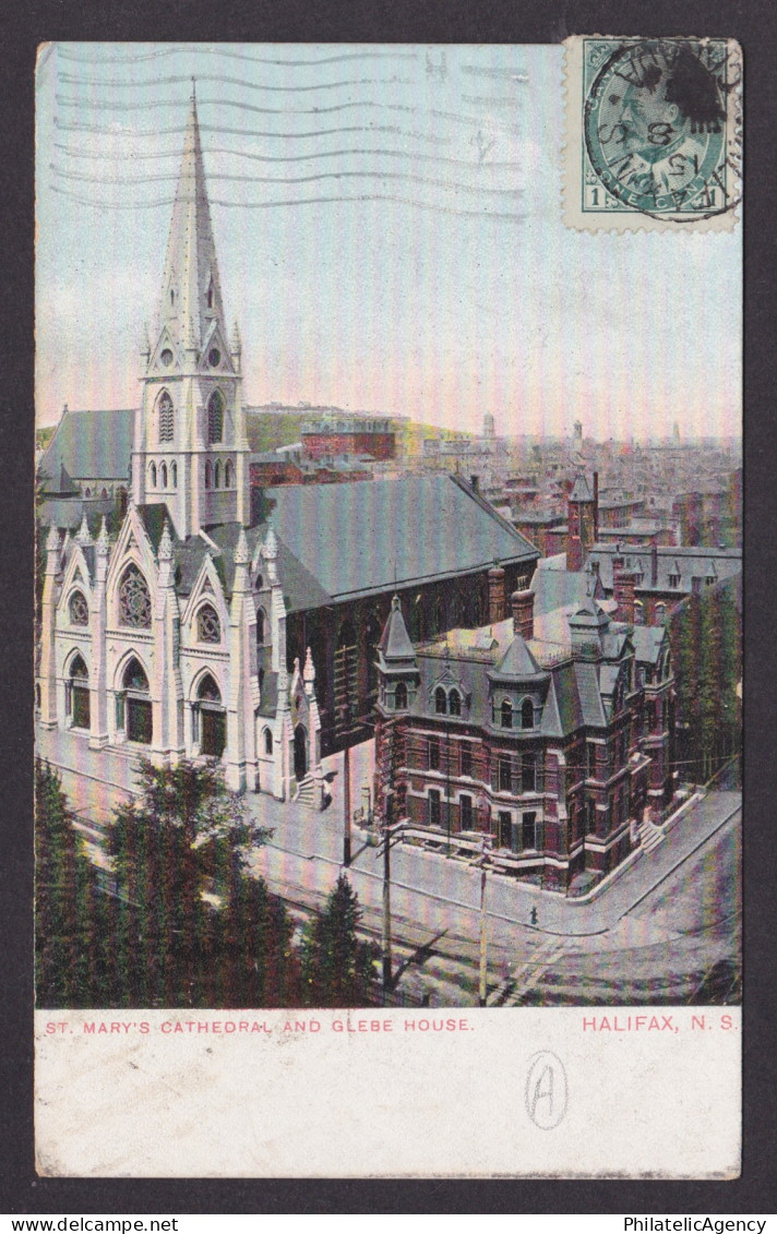 Postcard, CANADA, Halifax, St. Mary's Cathedral and Glebe House