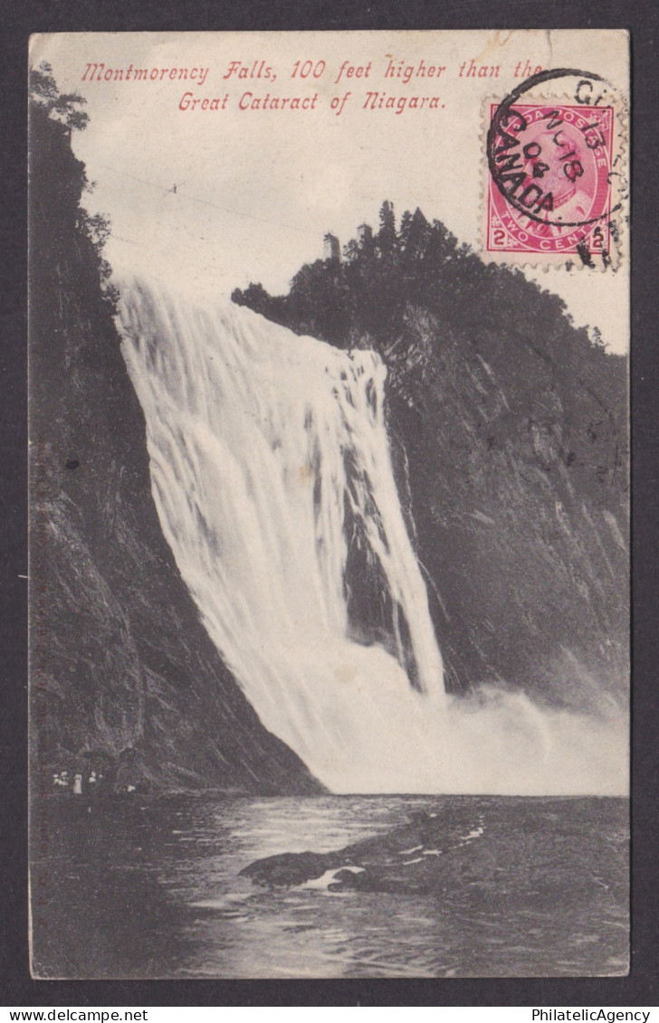 Postcard, CANADA, Montmorency Falls, Great Cataract of Niagara