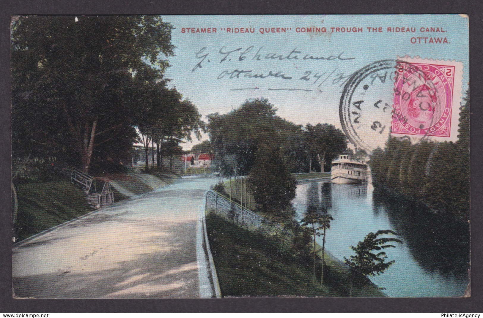 Postcard, CANADA, Ottawa, Steamer "Rideau Queen"