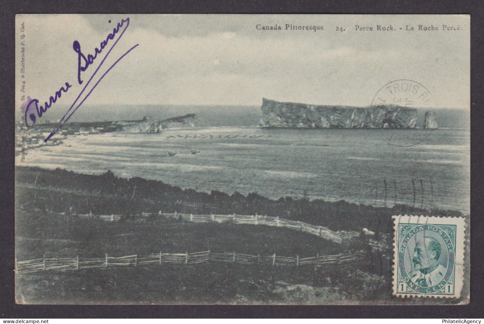 Postcard, CANADA, Picturesque Canada, Perce Rock