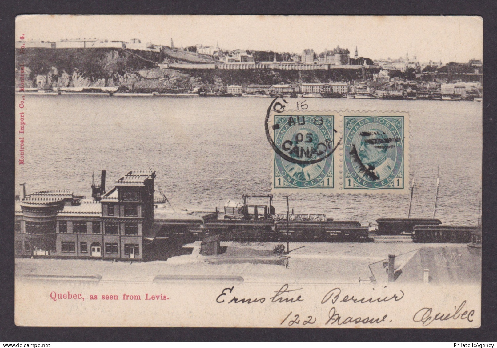 Postcard, CANADA, Quebec, as seen from Levis