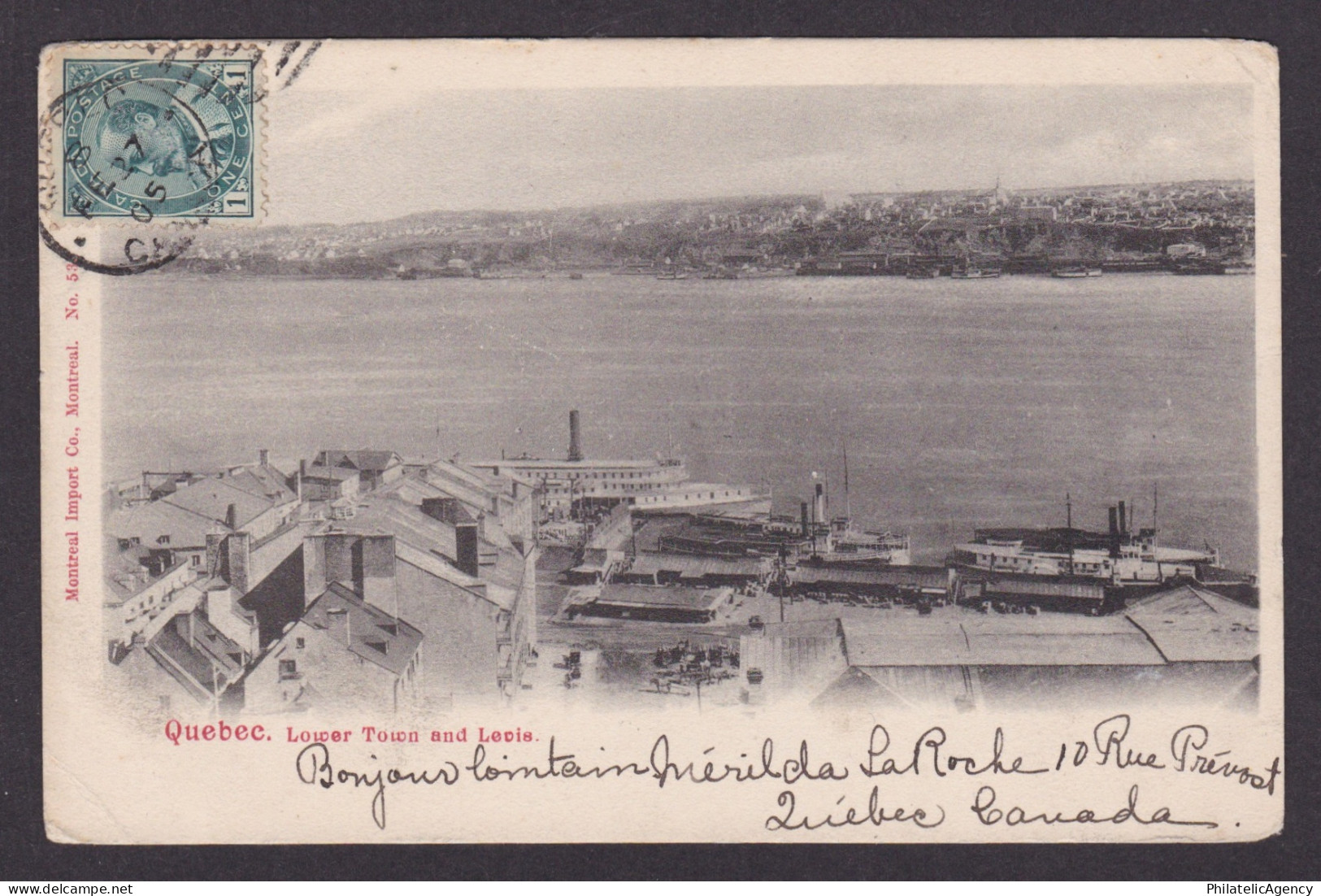 Postcard, CANADA, Quebec, Lower Town and Levis