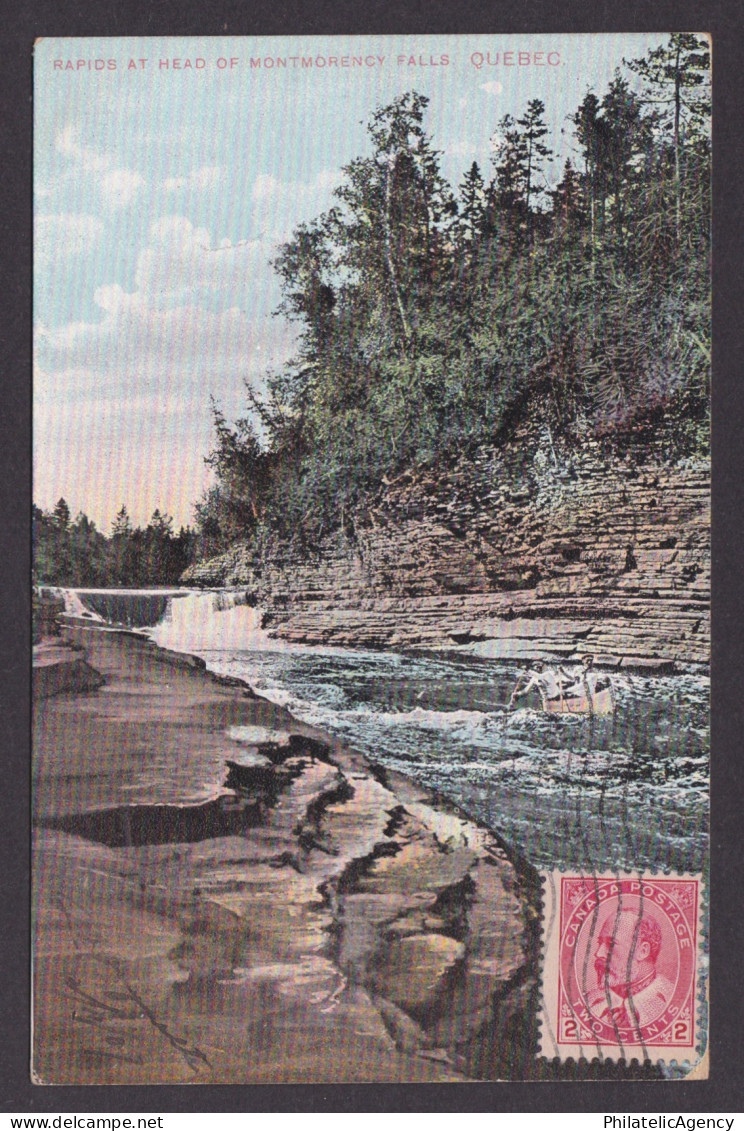Postcard, CANADA, Rapids at Head of Montmorency Falls